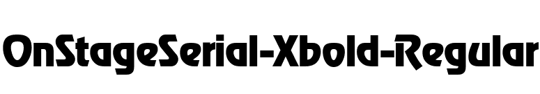 OnStageSerial-Xbold-Regular font preview