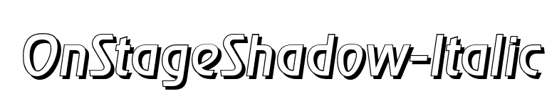 OnStageShadow-Italic font preview