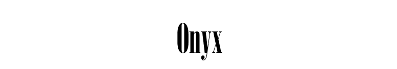 Onyx font preview