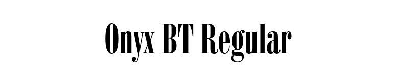 Onyx BT Regular font preview
