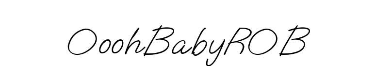 OoohBabyROB font preview