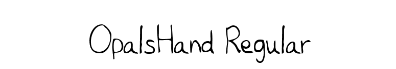 OpalsHand Regular font preview