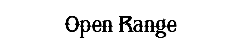 Open Range font preview