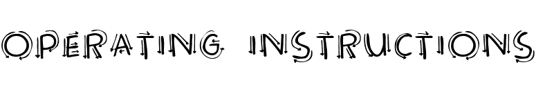 Operating instructions font preview