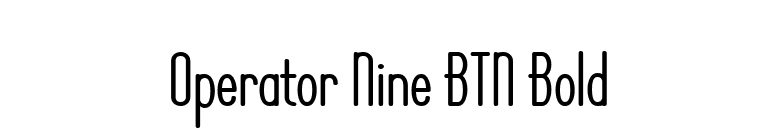 Operator Nine BTN Bold font preview