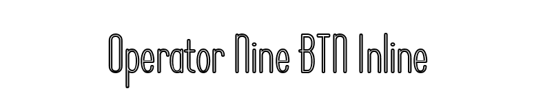 Operator Nine BTN Inline font preview