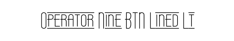 Operator Nine BTN Lined Lt font preview