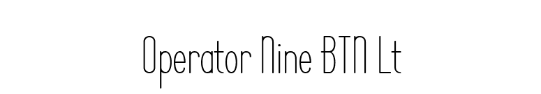 Operator Nine BTN Lt font preview