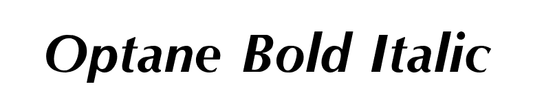 Optane Bold Italic font preview