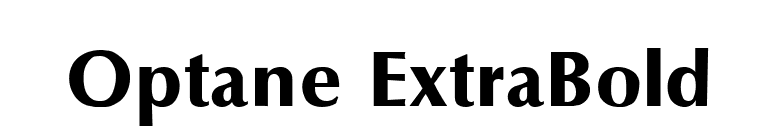 Optane ExtraBold font preview