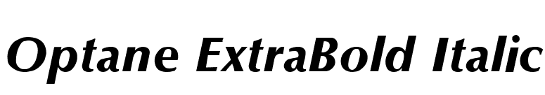 Optane ExtraBold Italic font preview