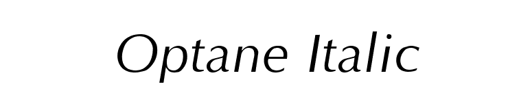Optane Italic font preview