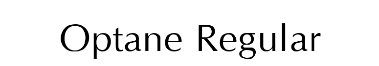 Optane Regular font preview