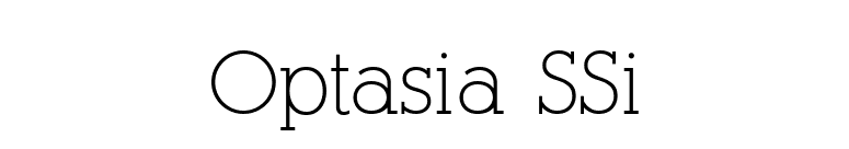Optasia SSi font preview