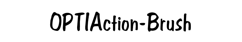 OPTIAction-Brush font preview