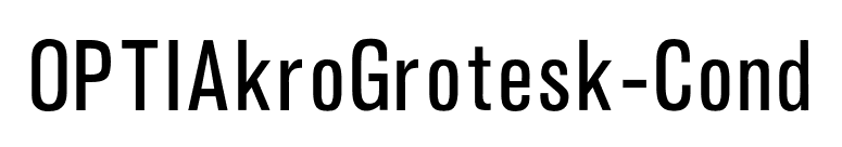 OPTIAkroGrotesk-Cond font preview