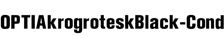 OPTIAkrogroteskBlack-Cond font preview