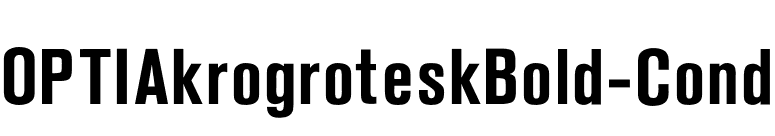 OPTIAkrogroteskBold-Cond font preview