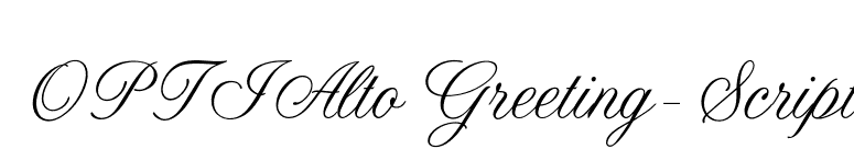 OPTIAltoGreeting-Script font preview