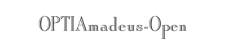 OPTIAmadeus-Open font preview