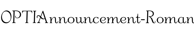 OPTIAnnouncement-Roman font preview