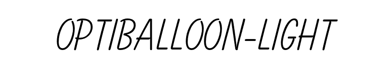 OPTIBalloon-Light font preview