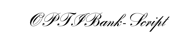 OPTIBank-Script font preview