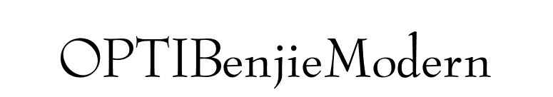 OPTIBenjieModern font preview