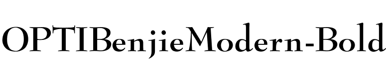 OPTIBenjieModern-Bold font preview