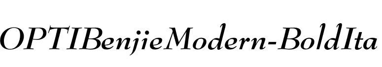OPTIBenjieModern-BoldIta font preview