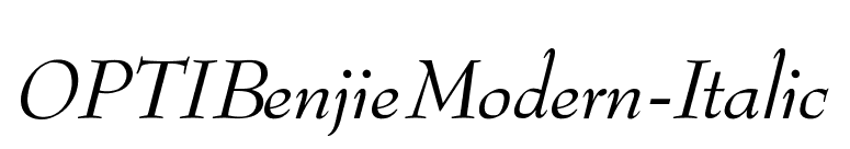 OPTIBenjieModern-Italic font preview