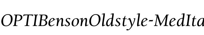 OPTIBensonOldstyle-MedIta font preview