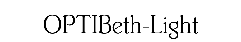 OPTIBeth-Light font preview