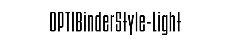 OPTIBinderStyle-Light font preview