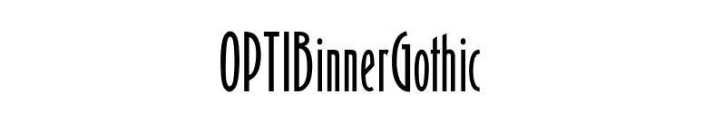 OPTIBinnerGothic font preview