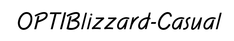 OPTIBlizzard-Casual font preview