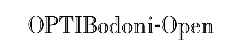 OPTIBodoni-Open font preview