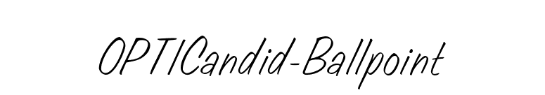 OPTICandid-Ballpoint font preview
