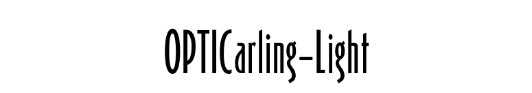 OPTICarling-Light font preview