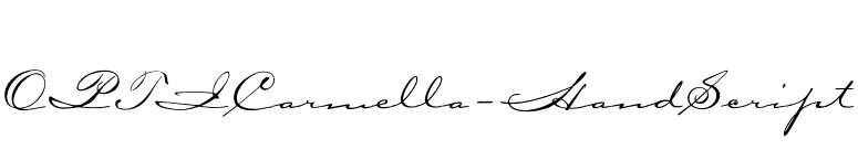 OPTICarmella-HandScript font preview