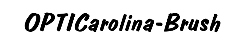 OPTICarolina-Brush font preview