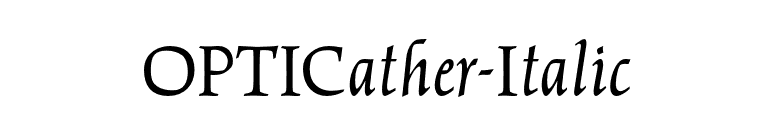 OPTICather-Italic font preview