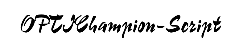 OPTIChampion-Script font preview