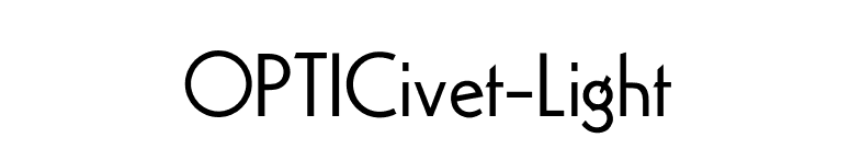 OPTICivet-Light font preview