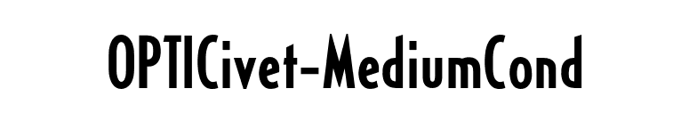 OPTICivet-MediumCond font preview
