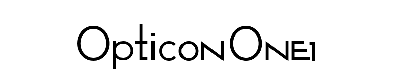 Opticon One1 font preview
