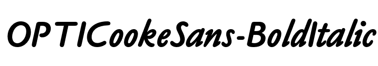 OPTICookeSans-BoldItalic font preview