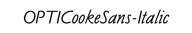 OPTICookeSans-Italic font preview