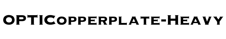 OPTICopperplate-Heavy font preview