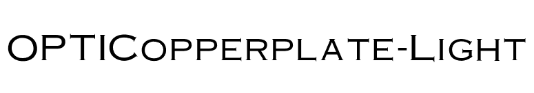 OPTICopperplate-Light font preview